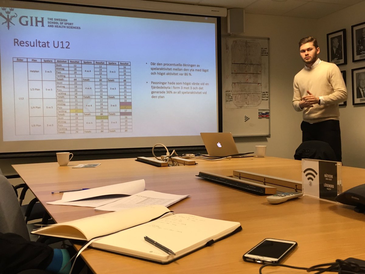 Tack för en bra presentation idag av utkomsten av spel på mindre ytor i ishockey <a href="/FAlgeman/">Filip Algeman</a> &amp; <a href="/JanssonTobias/">Tobias Jansson</a> . Hoppas ni fortsätter intressera er för området.