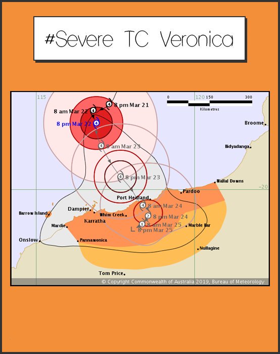 WeatherPlatform's tweet image. #TCVeronica and #TCTrevor in their tracks, the 'husband &amp;amp; wife' that will never meet. #Weather
Bom.gov.au/warnings
Instagram.com/WeatherPlatform