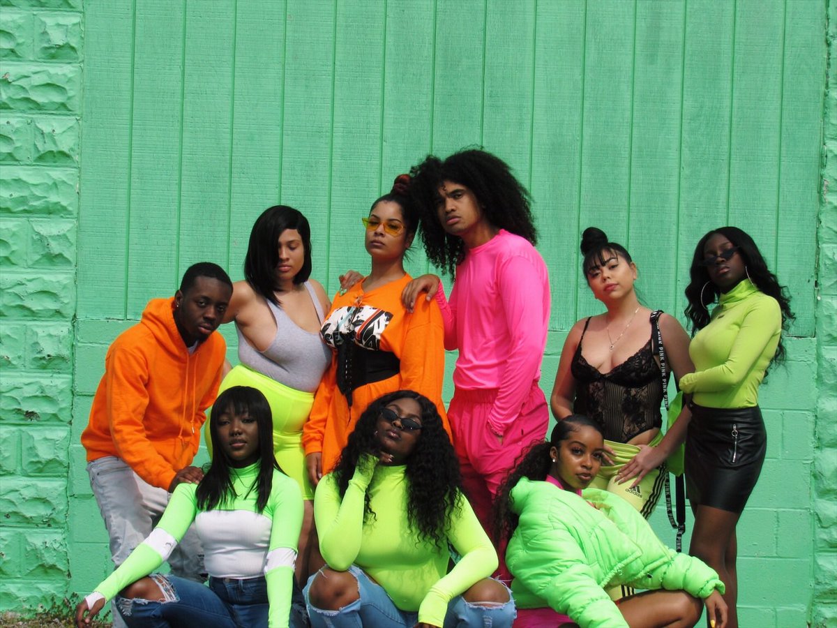 mdelscollective's tweet photo. If you thought those pictures were bomb, come out APRIL 9TH for Our Neon Fashion Show in the SSC ballroom at 7pm and see more looks from MC💚
#NEONFashion photos done by @sydvisions 
#AlloftheLightss💚🧡💕 #UMES https://t.co/bbHlzFkDHM