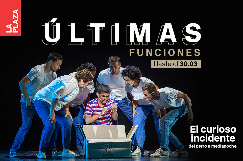 teatrolaplaza's tweet photo. #SorteoFlash 
Tenemos 2 entradas dobles para el domingo 24 de Marzo para #ElCuriosoIncidenteDelPerroAMedianoche. Participa en el sorteo dándole RT, <3 y etiquetando a tu acompañante con #ElCurioso
Comunicamos a los ganadores, hoy a las 5:30 pm.
#ÚltimasFunciones https://t.co/iMk9oqrVHf