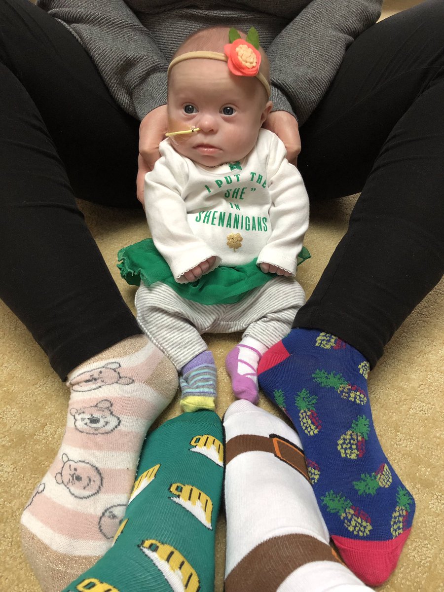AbbyZ2018's tweet photo. I rocked my socks yesterday! Well, until I kicked the left one off. #rockyoursocks #WorldDownSyndromeDay #WDSD19 https://t.co/2uTt3QpAKi