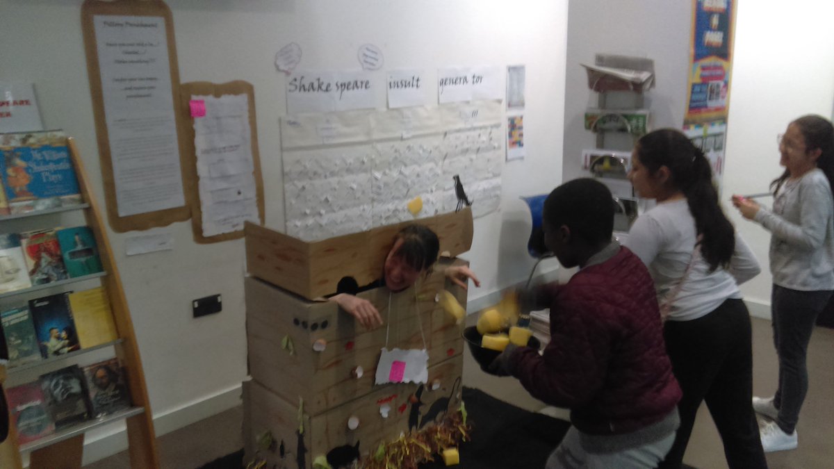 hackneylibs's tweet photo. Clapton Library will punish you Shakespearean style with our Painful Pillory! Come and confess your sins, crimes, and moral transgressions and be publicly pelted. Until tomorrow. #Shakespeareweek #ClaptonLibrary https://t.co/1rAIo55IS0