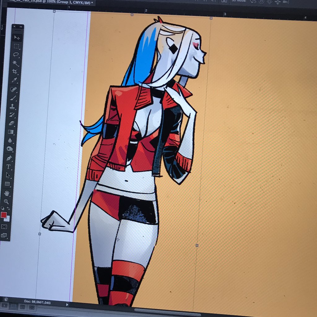 OttoSchmidt72's tweet photo. "Thankyouu" panels wip. #HarleyQuinn #DCcomics https://t.co/97s1kZG1Jh