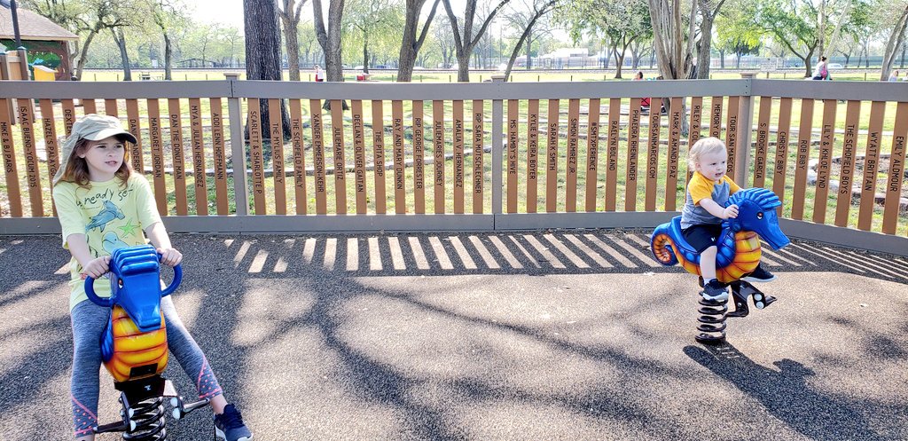 HambysHive's tweet photo. If you are visiting the @CityofSanMarcos Children's Park this Spring Break, see if you can spot our #HambysHive fence picket! https://t.co/QljWkfkYpg