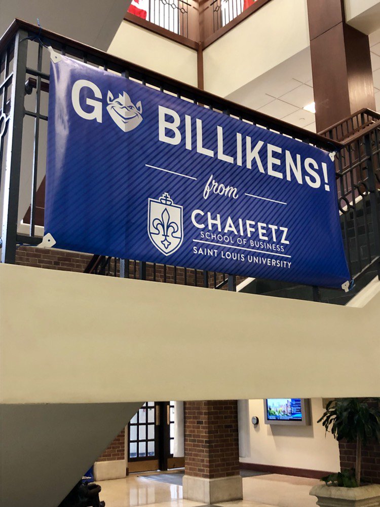 GO #BILLIKENS from <a href="/SLUChaifetzBiz/">Richard A. Chaifetz School of Business</a>! #TEAMBLUE #MarchMadness2019