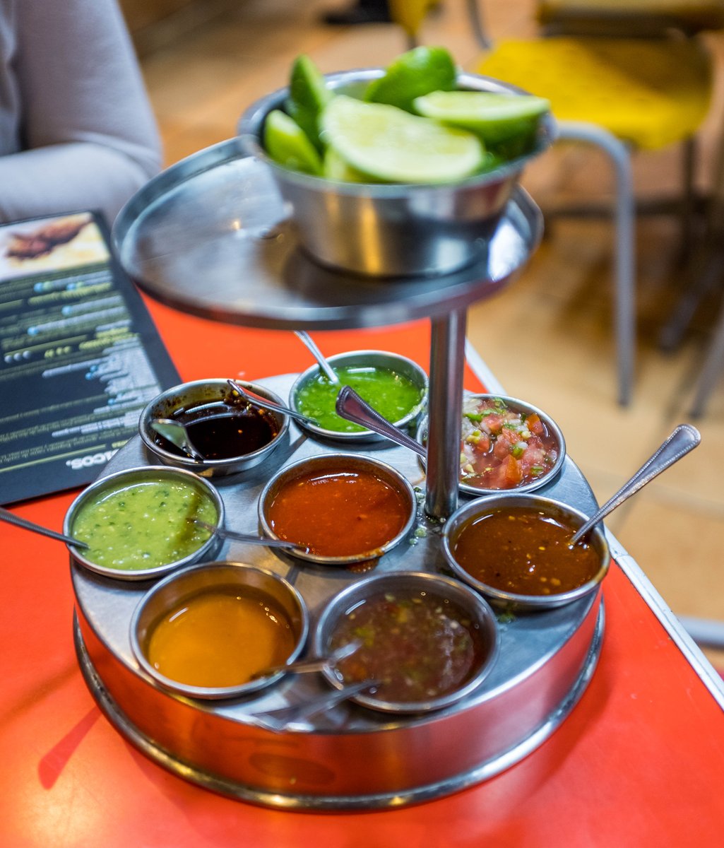 Each taqueria has its own signature garnish tray.  This was one of the more impressive setups we saw in Mexico City...  <a href="/elhuequito/">El Huequito de la Paloma</a>