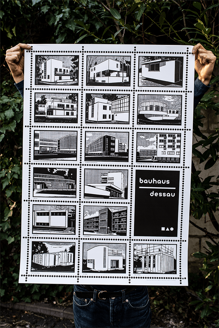Julia_Weck's tweet photo. BAUHAUS DESSAU – das Plakat mit allen Motiven aus der Serie Bauhaus-Bauten mit Linolschnitten von Julia Weck /// #BAUHAUS100 /// #BAUHAUS

Plakat / Offset /59,4 x 84,1cm / EUR 25 (zzgl.Versand)
Erhältlich unter https://t.co/7H6VRWYx7E https://t.co/3ZbfAl28qQ