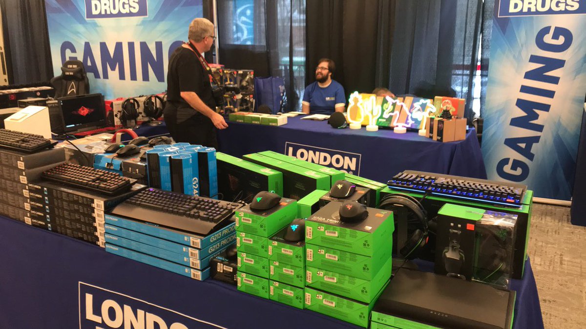 AtlMahdieh's tweet photo. Come find the @LOGiiX team at the @LondonDrugs booth #80 at @capcitycomic for all your gaming and tech needs and be entered for a chance to win our mystery grand prize! #victoria #comiccon https://t.co/vIeMChU63r