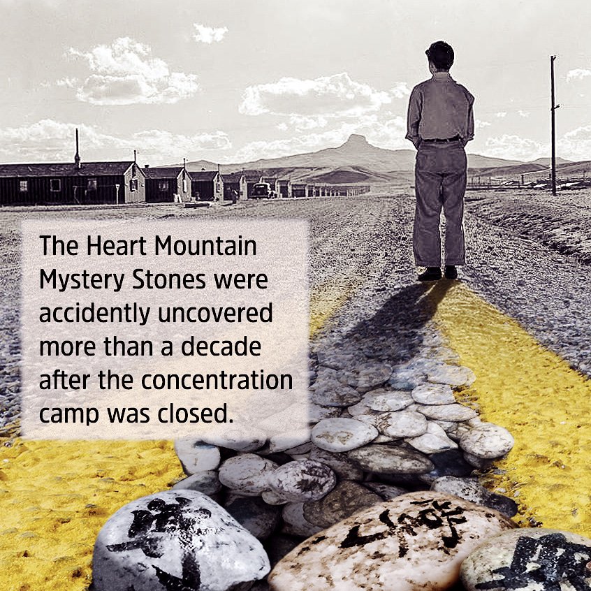 50objectsNikkei's tweet photo. The Heart Mountain mystery stones represent a story that begins and ends far beyond the barbed wire fences of the Heart Mountain concentration camp in Wyoming. It's a story that stretches all the way from thirteenth-century Japan right up to the present. https://t.co/62rjBFfkdb https://t.co/dmH5nazx9X