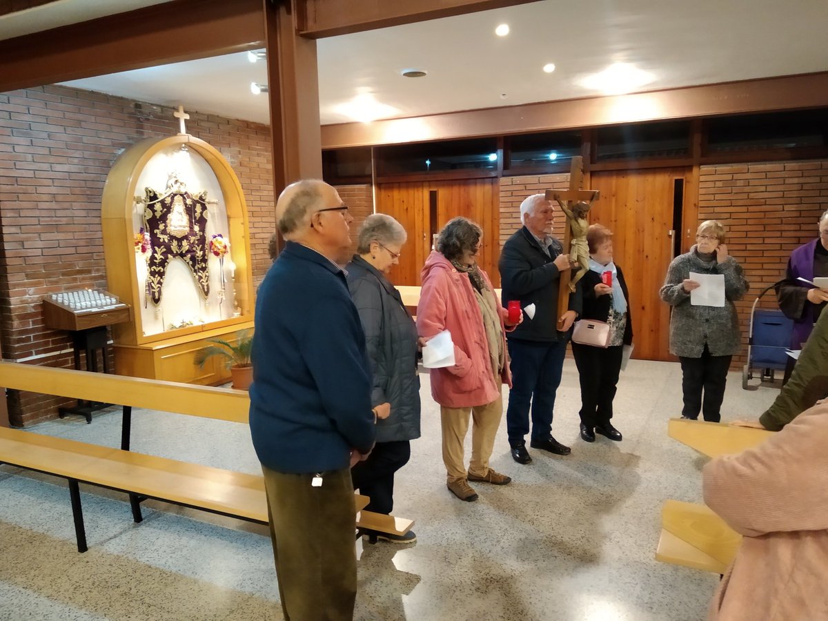 Esta tarde, durante el rezo del Santo Vía Crucis, en la Parroquia de San Francisco de Asís.
