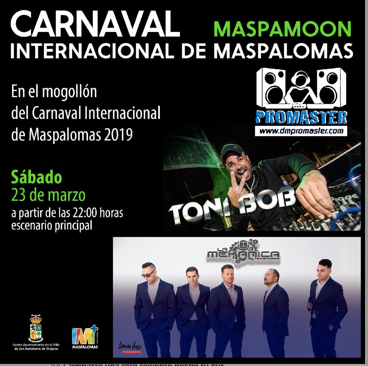 carnavalmaspa's tweet photo. ¿Y tú ya estás preparado para el fin de semana grande de #Maspamoon? Arrancamos motores!! Gran Cabalgata mañana, desde las 17.00h. #carnavalmaspamoon #grancabalgata #carnavalenlaplaya  #Maspalomas @oscarmartinezdj @carlosbaute  @RenzzoMedina  @DjEstroPromo https://t.co/LvrBJoD2D8