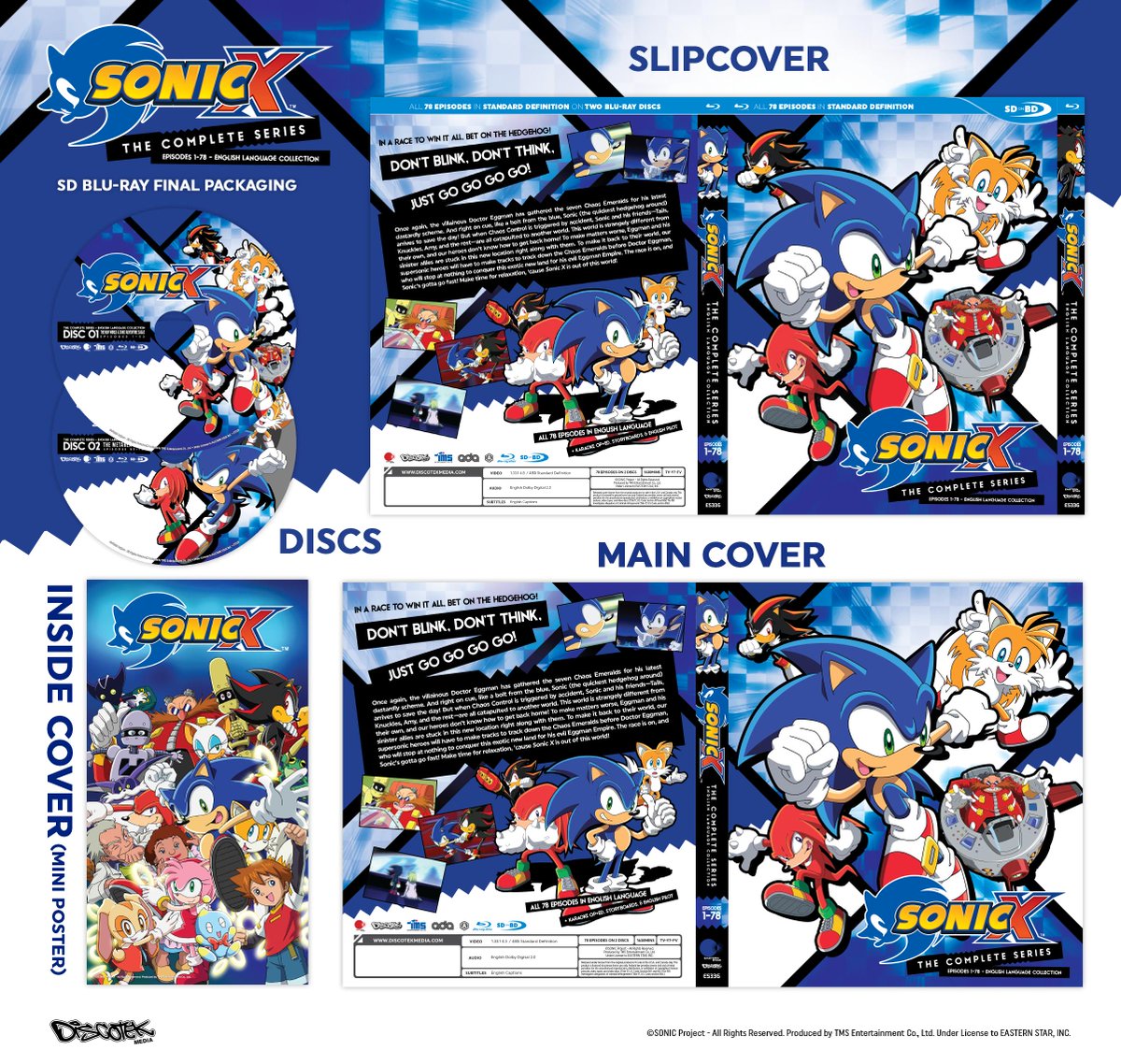 Brady Hartel Hey Sonic Fans Here S The Final Packaging And Breakdown For The New Sonic X English Language Collection Sdbd From Discotekmedia All 78 Episodes On 2 Blu Rays In Standard