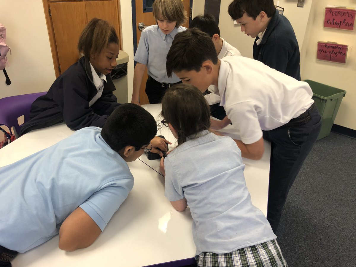 TrimbleLesley's tweet photo. We figured out the clues to get back from the 80’s-just in time for lunch!  Loved the conversations and group work in our club-time today!@RobinsonTeach @OakridgeMS1 https://t.co/BxHWvRfOTp
