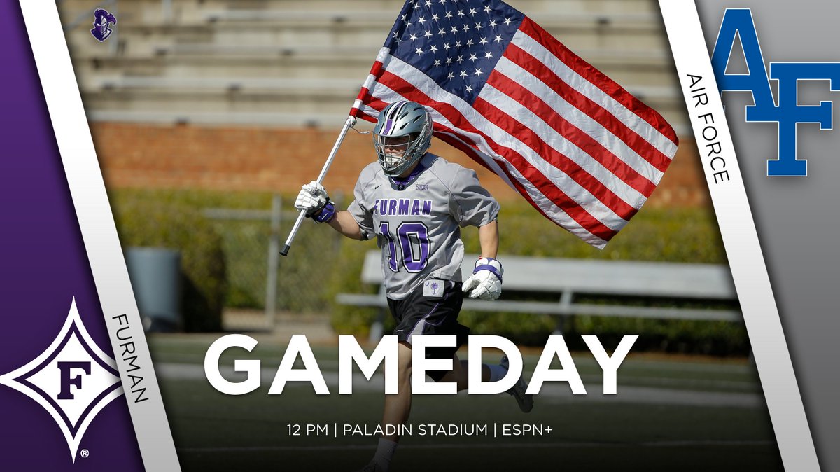 FURMANMLAX's tweet photo. 🥍 Air Force
🇺🇸 Military Appreciation Day
📍 Paladin Stadium
⌚️ 12:00 PM
📺 https://t.co/n8PJPivxlN 
📊 https://t.co/Ukcdc1r6uN https://t.co/bNVIZffBht