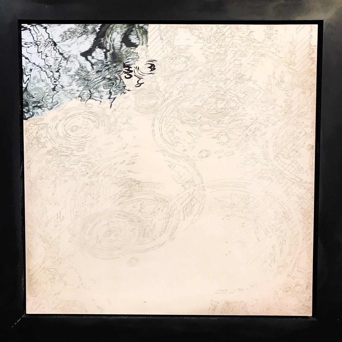 _jbboyd_'s tweet photo. The new painting in its humble beginnings. Seven colors so far in this spare palette will make two feet by two feet of swirling water. https://t.co/uqnlWGgl5L
