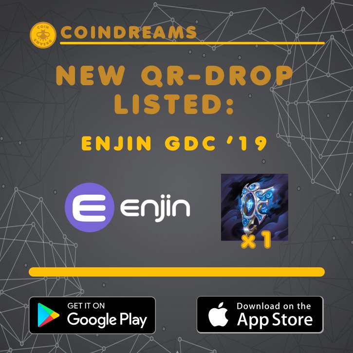 HuddlePulseXYZ's tweet photo. We listed a #QRdrop made by @enjin! Scan their #QRใณใผใ & earn an awesome asset from the #Enjin #Multiverse Collection. Check also their video at the #GDC19 ๐ก๏ธ
๐ฑ Download on: https://t.co/aWc9r8Z9rN
#CryptoCurrency #Blockchain $ETH #CryptoGames #BlockchainGaming #Airdrop $ENJ https://t.co/UMomeYhmXS