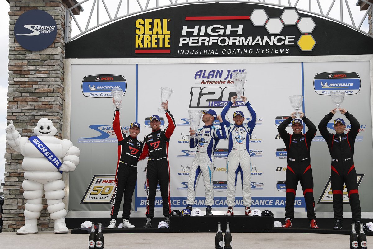 JusticeBrosInc's tweet photo. #fbf #jbfactoryteam @JDCMotorSports competing in @IMSA #IMPC Rnd2 @sebringraceway. #54 @MikejRacing @stephensimpson1 &amp; #17 @BrittCaseyJr @MikeyTRacing both had a strong showing in the #AlanJay120. @brittcaseyjr secured the #TCR POLE &amp; then he &amp; his teammate finished P2.
📸 by LAT https://t.co/eqU06cvnFs
