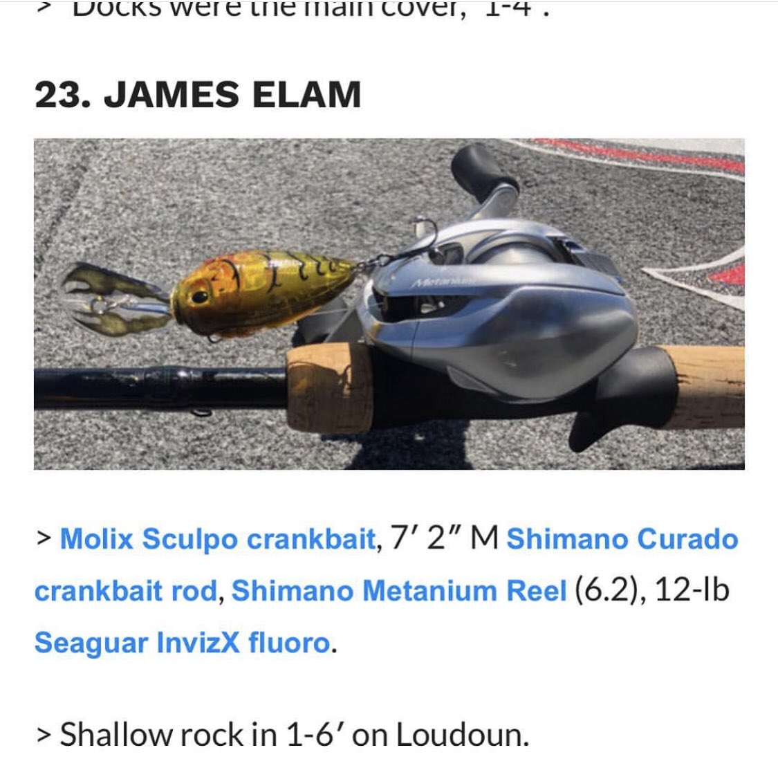 Threw the Molix Sculpo around quite bit at the classic. A great crankbait that has a nice hunting action. I love this color too, Alqueva Craw. It’s awesome in clear water and stained. <a href="/Molixfishing/">Molix_Official</a>