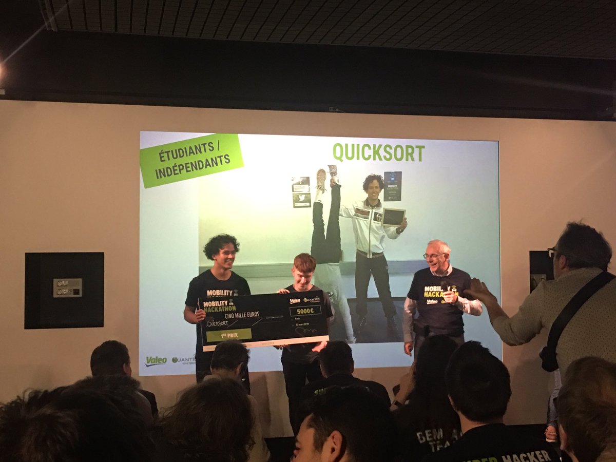 VirginieMosnier's tweet photo. Fin du #MobilityHackathon avec les gagnants de chaque catégorie: startups, étudiants et collaborateurs. Super expérience; Merci @Valeo_Group et @KuanticM2M hackathonhttps://twitter.com/i/moments/1100900275802591233 https://t.co/67ZP9uQl2T