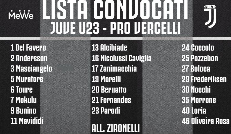 Mauro_J_Fan's tweet photo. Sabato 23 marzo la Under 23 scende in campo al Moccagatta, per la sfida contro la Pro Vercelli.
Fischio d'inizio alle 14.30.
#UNDER23 #JuveProVercelli #FinoAllaFine #forzaju https://t.co/niRTsE8hAA