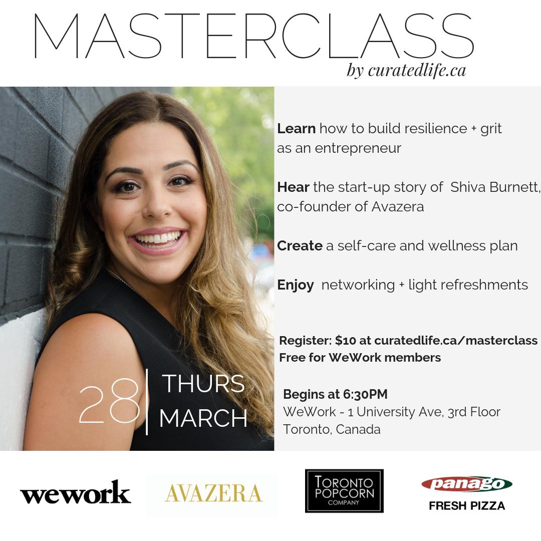 avazera's tweet photo. We’re excited to announce that #Avazera CEO, Shiva Burnett will be sharing her #startup story of Avazera at the next #MASTERCLASS hosted by @curatedlifeca! Space is limited, register now 👉🏻 https://t.co/tv3YuMhunh https://t.co/C5dDTAeCZJ