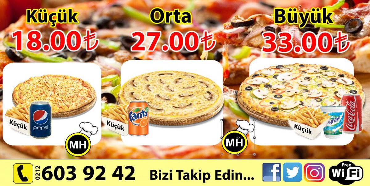 MHPIZZADONER's tweet photo. مطعم إم اتش يقدم لكم أشهى أنواع البيتزا الإيطالية 
MH Pizza &amp; Döner
%100 yerli marka, günlük taze hamur lezzetli.
Sipariş : +90 212 603 92 42
توصيل مجاني https://t.co/BUhnCoz1mK