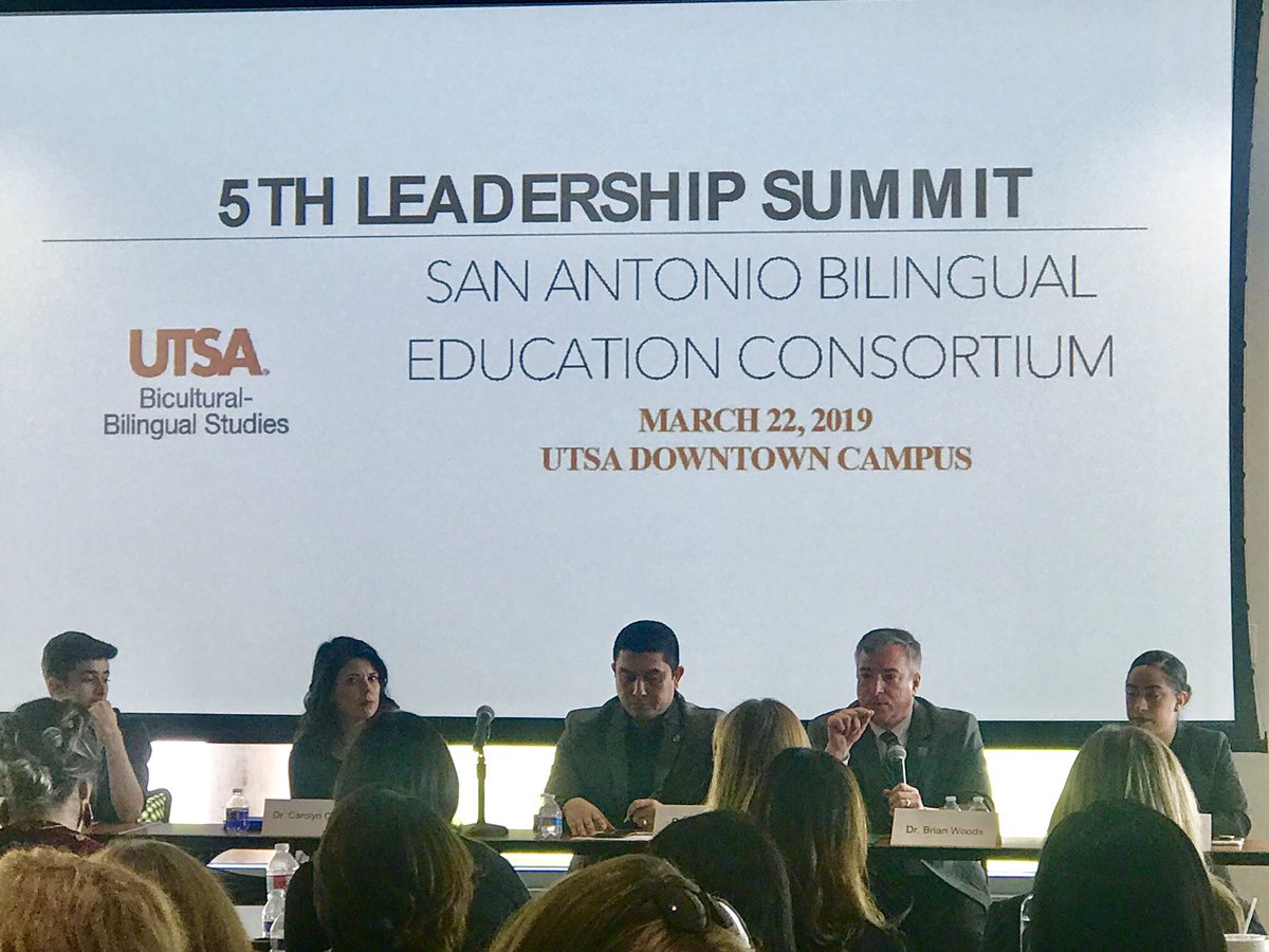 JulieMeneses1's tweet photo. Proud to hear our amazing SUPERintendent @briantwoods1 participating in the Leadership Panel Discussion about Bilingual Education! #SABEC 💪🏼💪🏼💪🏼#ThisIsNorthside @NisdBILESL @NISDEllison https://t.co/zOl7DhQF3N