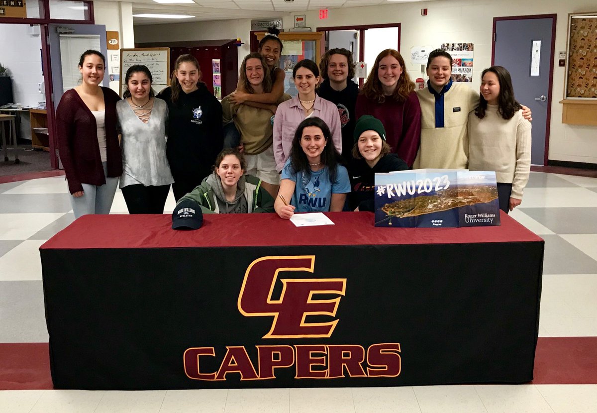 Exciting day for Cape Elizabeth senior Jessie Robicheaw and her family. Jessie will be furthering her education and softball career at Roger Williams University. Congrats on all of your hard work!!! #GoHawks