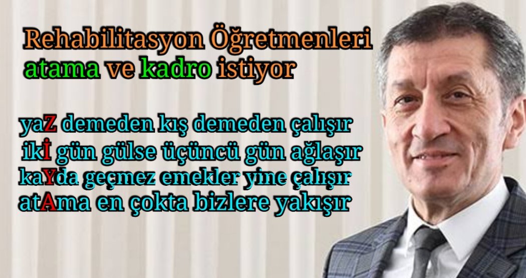 ozro_der's tweet photo. Rehabilitasyon merk de çalışan öğretmenler özlük hakları ve kadro talepleri için mücadelelerine devam ediyor. Haklıyız, işçi değiliz ÖĞRETMENİZ!!!
#RehabilitasyonÖğrt5BinAtamaveÖzlükHakkı

@RT_Erdogan
@EmineErdogan
@emrullahisler
@ziyaselcuk
@ZehraZumrutS
@malicevheri
@ikalin1 https://t.co/yg8oxLGDSI
