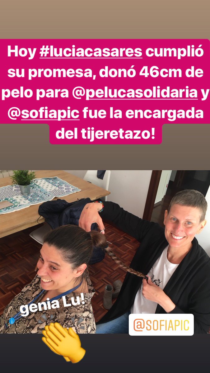 autostopistas's tweet photo. Cumpliendo promesas!!
#sofiacolombo #pelucasolidaria #luciacasares #cancerdemama https://t.co/H9zANhbGra