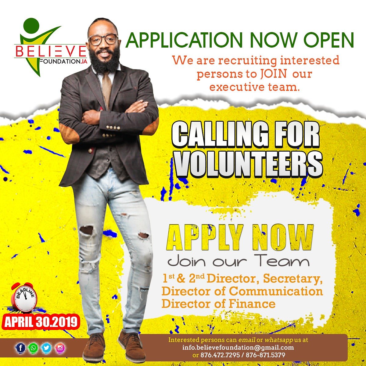 believefoundja's tweet photo. We are revamping, new logo, new look new team. Application now open, apply NOW!! https://t.co/qh6PDBAWUi