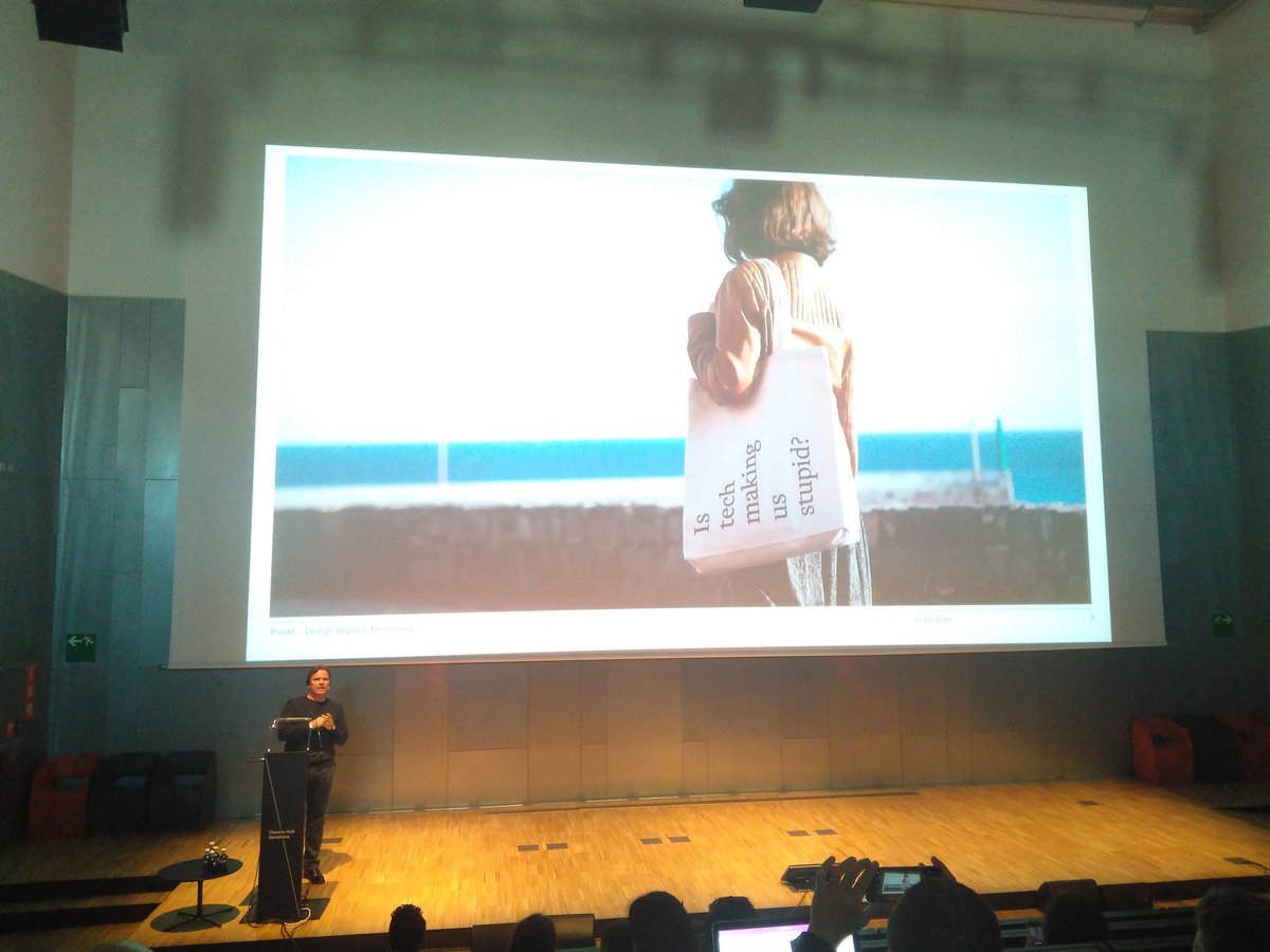 maraka_koop's tweet photo. Espacio para reflexiones sobre la función de la tecnología y sus efectos, por #PetterNeby y su visión desde @punkt en #designbeyondtechnology de @adifad

Master or servant?
Technology as promiseland
Punkt is not against technology
A little less of screens
... https://t.co/QCsKIh9Xpb