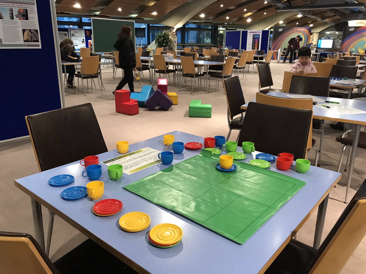 asharpeducator's tweet photo. We’re ready for @Cambridge_Uni’s Science Festival at the Centre for Mathematical Sciences tomorrow! 

Just finished setting up @nrichmaths favourite hands-on activities, iPad inter-actives &amp; @FranMaths’s origami!

Come and visit (for free!) from 12 till 4. @MMPmaths @ajk_44 https://t.co/d4fX03CEhH