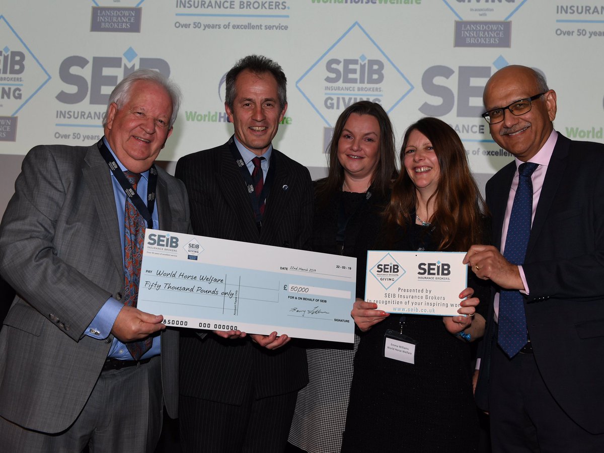 A quite extraordinary afternoon @SEIB_Insurance Charity Awards hearing about the inspirational work of so many different charities - so grateful to all SEIB policy holders who voted and SEIB for their recognition of @HorseCharity #SEIBGiving