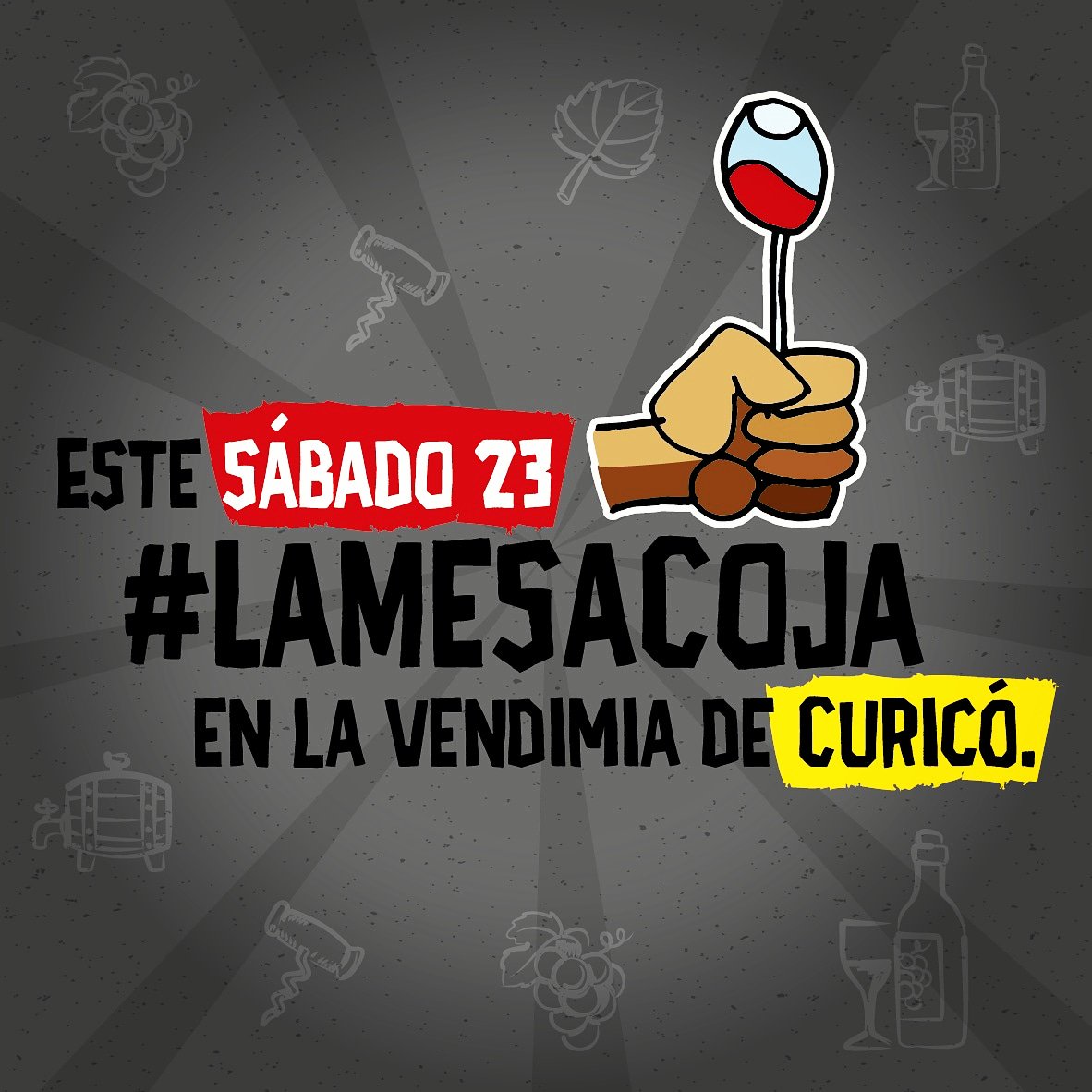 Nos vemos mañana en la
Plaza de Armas de Curicó. 
Valor copa $3.000
Ticket degustación $1.000
Barra premium $15.000 (4degust)

NO DIGA QUE NO LE AVISAMOS!!!Porque el vino también es un derecho humano 🥂 #TemporadadeVendimia
