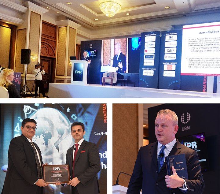 Taftlaw's tweet photo. Taft Chicago Pharma attorneys Steve Auten and Jaimin Shah spoke on induced infringement and competitive generic therapy exclusivity at the @CPhI_Conference Pharma IPR conference in Mumbai, India #PharmaIPR #IPR2019 https://t.co/GXCckPr90f