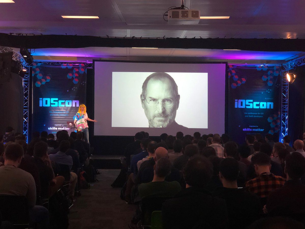 itstashko's tweet image. Poke life and start changing things. Design it the same way you design your app.

@jaimeejaimee, Co-Founder and CEO of Picture This Clothing shared her life story and how she got inspiration by Steve Jobs to start her own business.

Truly inspirational closing keynote at #iOSCon