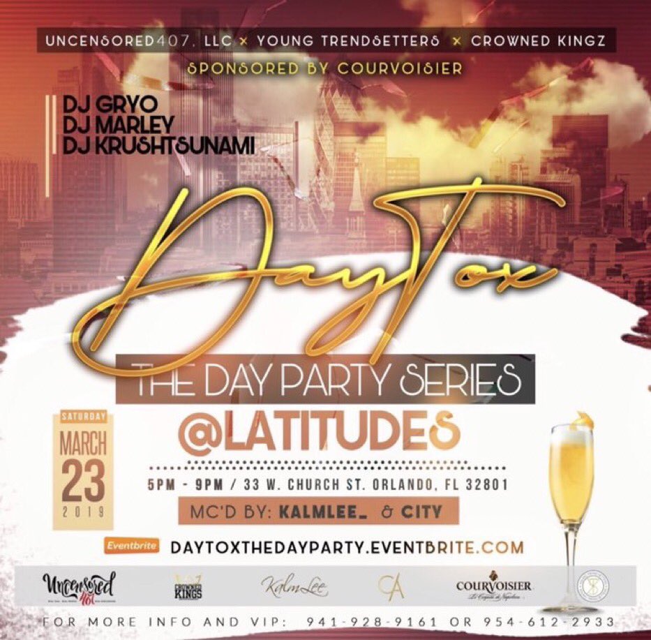 _goldenblisss's tweet photo. Saturday, March 23 🥂

Rooftop Vibes! 

#DayToxTheDayParty 

OVER 200+ RSVPS ‼️

Hibachi Grill &amp; Chef plates on sale
Sponsored by @CourvoisierUSA 
Open Bar (wells drinks) till’ 6pm

$10 tickets available NOW! 👇🏽

https://t.co/IRebs4xtfm https://t.co/IN8lP13OiW