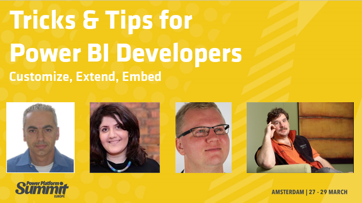 Learn how to take your Power BI projects to the next level by bringing your questions to the #PowerBI experts at #PowerPlatformSummit Europe. Not registered yet? There's still time: hubs.ly/H0h4bG50 <a href="/chass/">Chuck</a> <a href="/leila_etaati/">Leila Etaati 🎗</a>  <a href="/jppp/">Jan Pieter Posthuma</a>