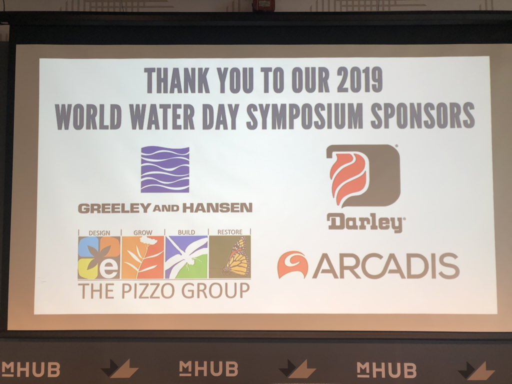 Shoutout to our #WorldWaterDay2019 sponsors! Thanks so much for helping to make today happen! <a href="/Greeley_Hansen/">Greeley and Hansen | A TYLin Company</a> <a href="/wsdarley/">W.S. Darley</a> <a href="/ArcadisGlobal/">Arcadis</a> <a href="/PizzoGroup/">The Pizzo Group</a>