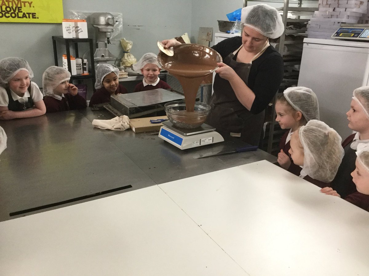 RCS_MrsBray's tweet photo. @RCS_main @PeleTrust We learnt lots about how chocolate is made and packaged! We even brought some chocolate modelling dough back that we will shape ourselves next week! https://t.co/GPeJsVPgtc