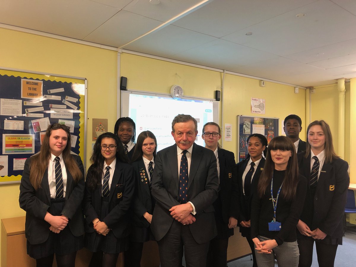 DeanesSchool's tweet photo. Thank you to Alistair Cooke, Baron Lexden, for his presentation on the Role of The House of Lords.  He was very informative and spend almost 2 hours with our Citizenship students, answering questions and debating issues @UKHouseofLords https://t.co/yNqsuLHflQ