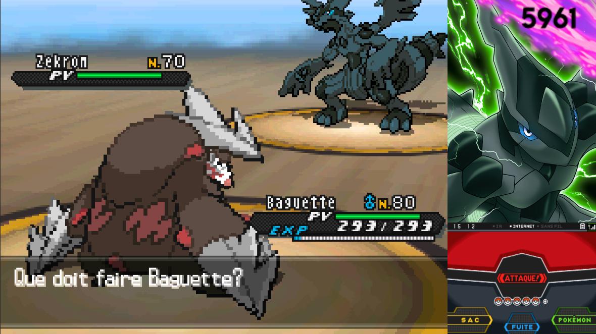 LIVE Shiny Zekrom after 5961 SRs in Pokémon Black 2! 