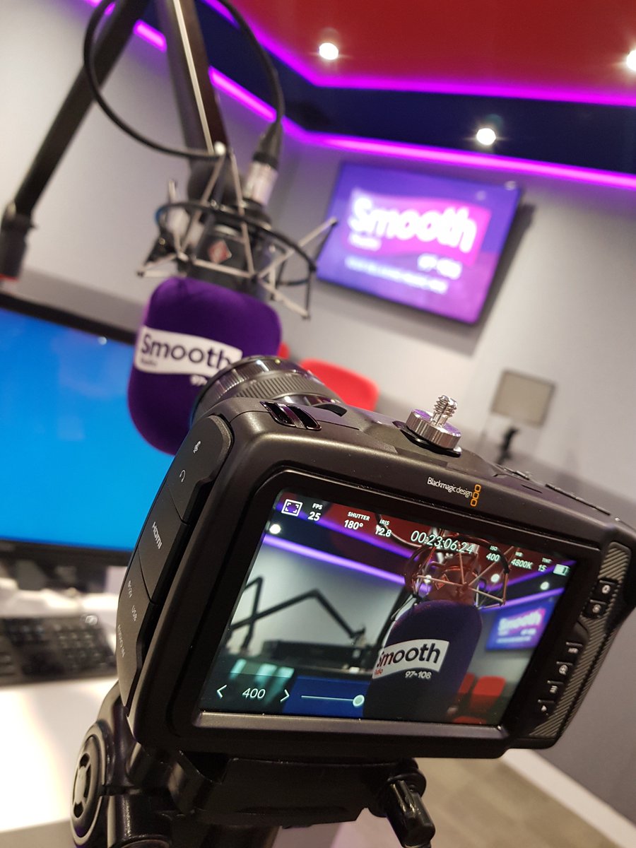 ReelScreenBoo's tweet photo. Awesome day filming @SmoothRadio in Manchester today with our twins #blackmagicpocketcinemacamera4k from @ScanProVideo loving this camera... Get ordering from ScanProVideo 👍
#smoothradionorthwest #lighthousefamily #scanprovideo #fridayfilming #productive #pocketcinemacamera4k https://t.co/IrgkfCpeQf