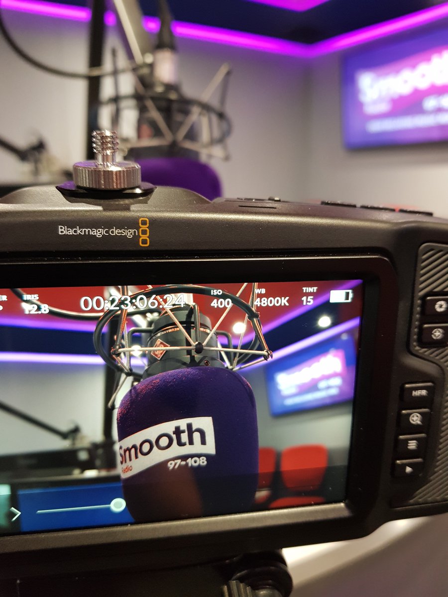 ReelScreenBoo's tweet photo. Awesome day filming @SmoothRadio in Manchester today with our twins #blackmagicpocketcinemacamera4k from @ScanProVideo loving this camera... Get ordering from ScanProVideo 👍
#smoothradionorthwest #lighthousefamily #scanprovideo #fridayfilming #productive #pocketcinemacamera4k https://t.co/IrgkfCpeQf