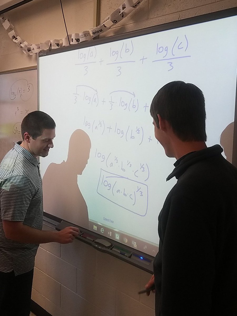 CVHSGrizzlies's tweet photo. Condensing logarithms with Coach Renney! #ccsdmathmadness https://t.co/OuG1OLnNBC