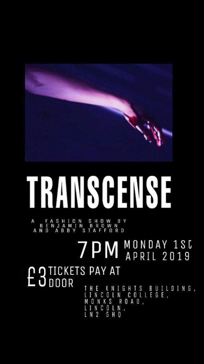 productionleb's tweet photo. Please come along to my final project for my course @lincoln_college! Everyone is welcome! It’s going to be an event that you will not want to miss with an intriguing collection!! #fashionshow #lightingdesign #stagedesign #liveevent https://t.co/aUTlpPXLNY