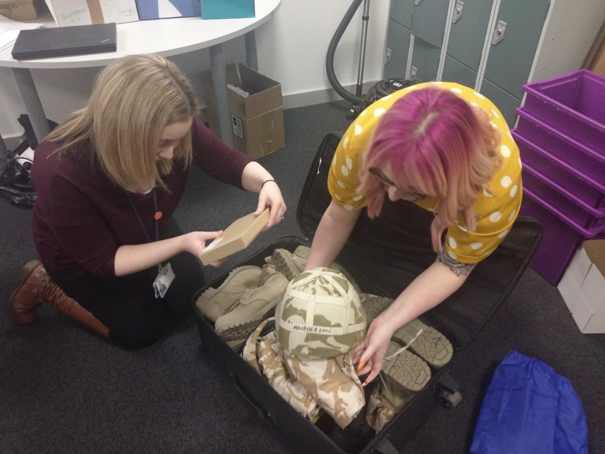 DunHSdrama's tweet photo. Miss Logan, Mrs Carter and Mrs Dunning were BUZZING when Luke brought in a suitcase of costume from a PROFESSIONAL Blackwatch performance for their exam! Of course we had to try some on! Hands up who’s excited for the exams 🙋🏼‍♀️🙋🏼‍♀️🙋🏼‍♀️ #commitment #costumewin #yas https://t.co/KGZbGhYTOB