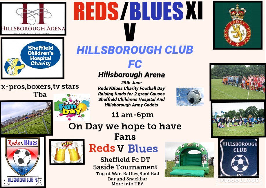 sheffREDSvBLUES's tweet photo. Any Help or Raffle prizes is most welcome We raising For @SheffChildrens and #HillsboroughArmyCadets Please #RT @AGSphysio @RMC_Media @secondflight2 @Mike_Phelan_1 @SpencerFearn @nards10 @dbllogistics @BasfordSteve @SteQuinn86 @aroundyorkshire #RT https://t.co/XYWr7gRoMz