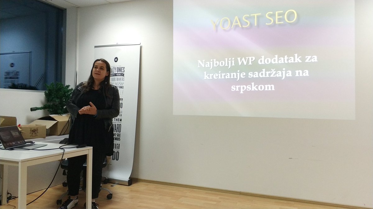 WordPressVrsac's tweet photo. Yoast kao ključ uspeha kod kreiranja kontenta.
#WPVŠ #WordPress #Meetup #Vršac #yoast #SEO https://t.co/RO2v4k3PB0